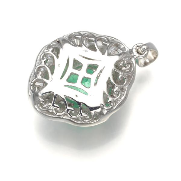 エメラルド ダイヤ ダイヤモンド クラシック ペンダントトップ Pt900  