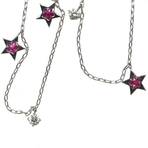 ルビー 0.18ct ダイヤ ダイヤモンド 0.10ct ステーション スター 