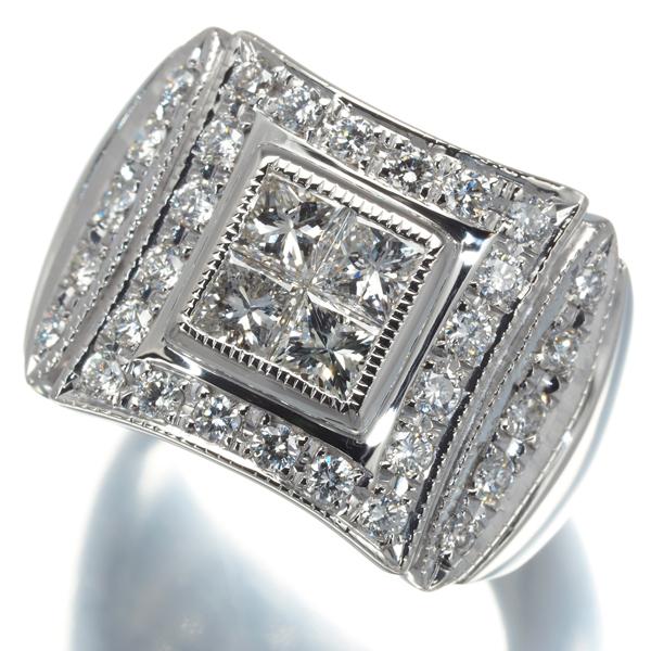 ダイヤ ダイヤモンド 0.73ct/0.47ct 2種カット リング Pt900 Diamond 