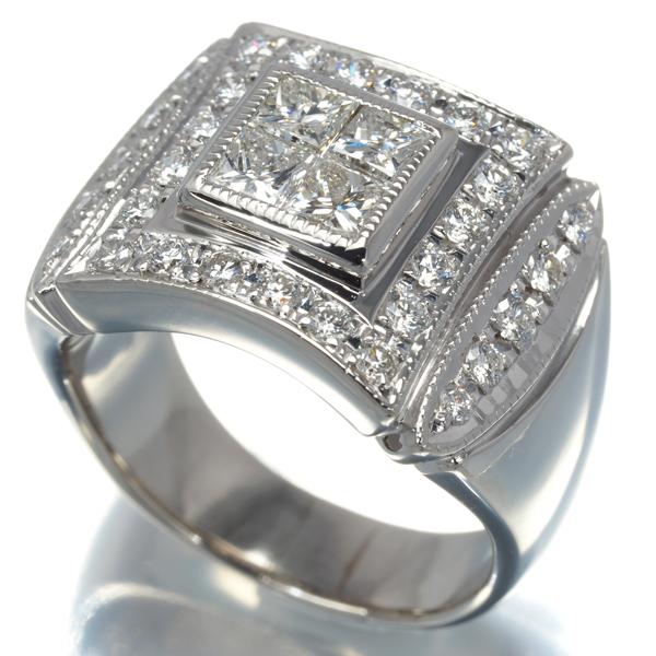 ダイヤ ダイヤモンド 0.73ct/0.47ct 2種カット リング Pt900 Diamond 