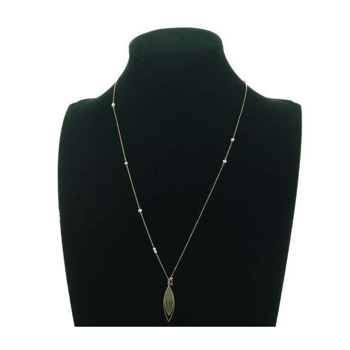 agete アガット ネックレス パール 真珠 2.8-3.2mm ロング K10PG BLJ  