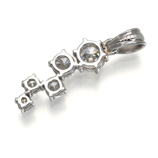 ダイヤ ダイヤモンド 0.71ct 5P ペンダントトップ Pt900 GENJ 大幅 