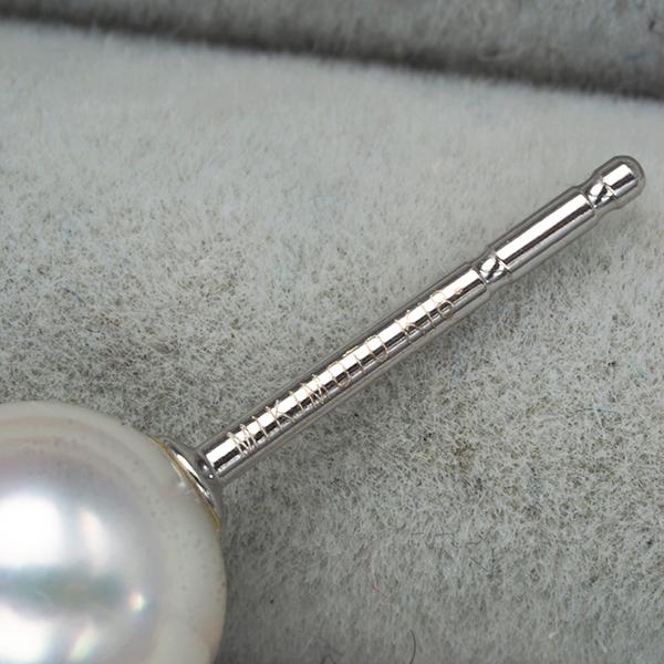 ミキモト ピアス パール 真珠 7.2mm 一粒 K18WG BLJ : 153742