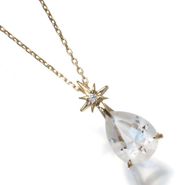 スタージュエリー ネックレス フロストクォーツ クロッシングスター  