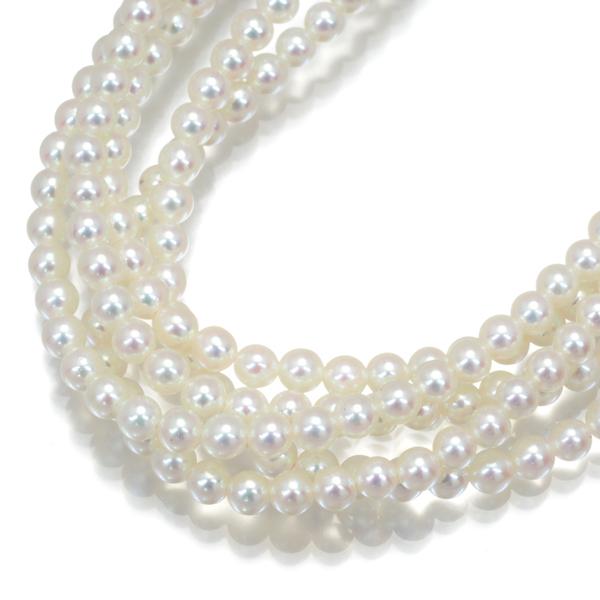 ミキモト ネックレス ベビーパール 真珠 2.5-3.0mm 5連 K14WG BLJ 大幅 