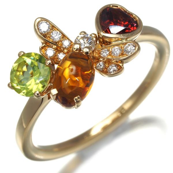 CHAUMET ショーメ リング ダイヤ ダイヤモンド シトリン ペリドット 