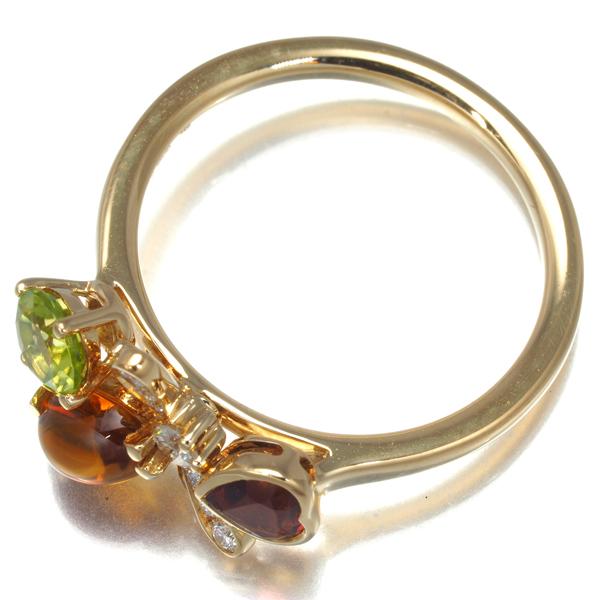 CHAUMET ショーメ リング ダイヤ ダイヤモンド シトリン ペリドット 