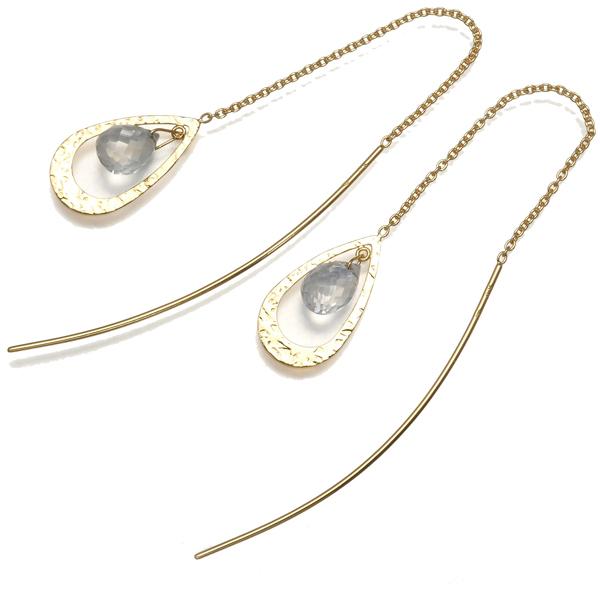 STAR JEWELRY スタージュエリー ピアス クォーツ ティアドロップ 