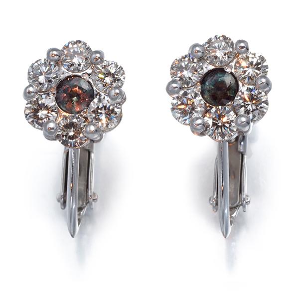 アレキサンドライト 0.14ct ダイヤ ダイヤモンド 0.50ct イヤリング 