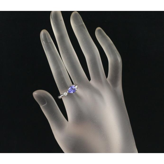 タンザナイト 1.13ct ダイヤ ダイヤモンド 0.11ct リング Pt900 指輪 