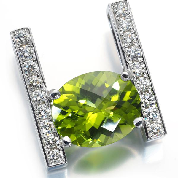 TASAKI タサキ ペンダントトップ ペリドット 4.44ct ダイヤ 