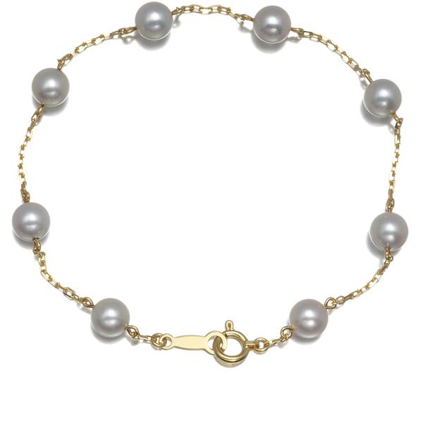 MIKIMOTO ミキモト ブレスレット パール 真珠 5.5mm ステーション 