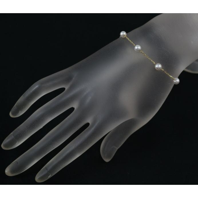 MIKIMOTO ミキモト ブレスレット パール 真珠 5.5mm ステーション 
