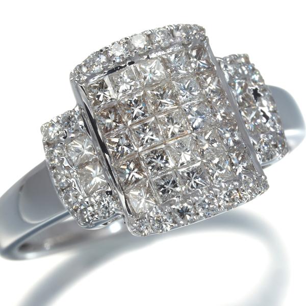 ダイヤ ダイヤモンド 0.80ct 2種カット ミステリーセッティング リング  