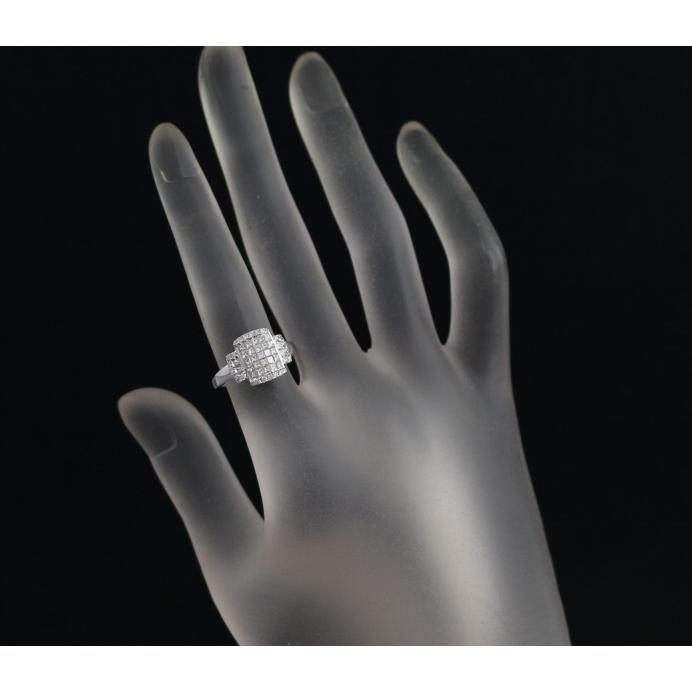ダイヤ ダイヤモンド 0.80ct 2種カット ミステリーセッティング リング 