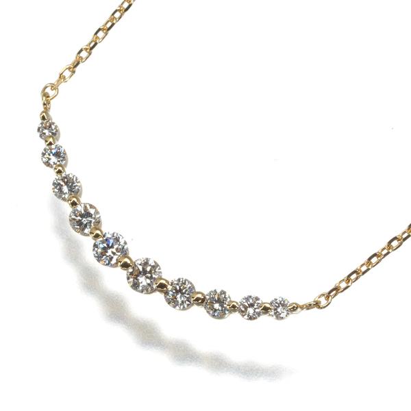 ヴァンドーム ネックレス ダイヤ ダイヤモンド 0.30ct リュール K18YG 