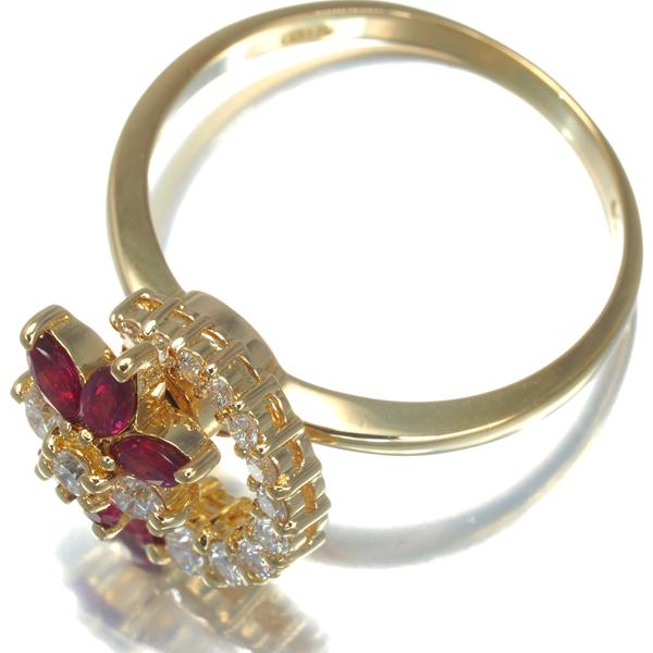 WALTHAM ウォルサム リング ルビー ダイヤ ダイヤモンド スウィング  