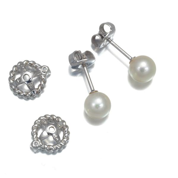 ミキモト ピアス パール 真珠 6.3mm ダイヤ ダイヤモンド 2WAY ミキモト ピアス パール 真珠 6.3mm ダイヤ ダイヤモンド 2WAY