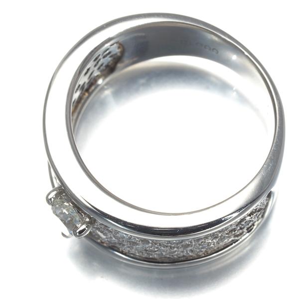 ダイヤ ダイヤモンド 0.38ct/0.13ct 2種カット 透かし リング Pt900  