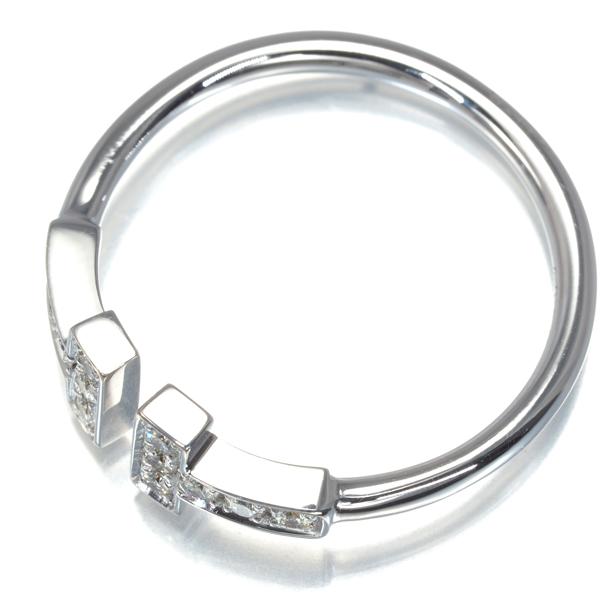 ティファニー リング ダイヤ ダイヤモンド Tワイヤー 13号 K18WG 指輪  