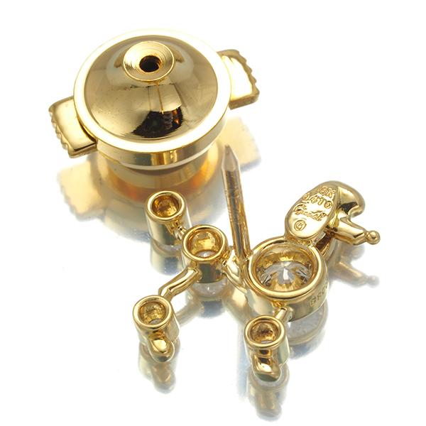 ギメル ブローチ ダイヤ ダイヤモンド 0.410ct イヌ プードル ギメル ブローチ ダイヤ ダイヤモンド 0.410ct イヌ プードル