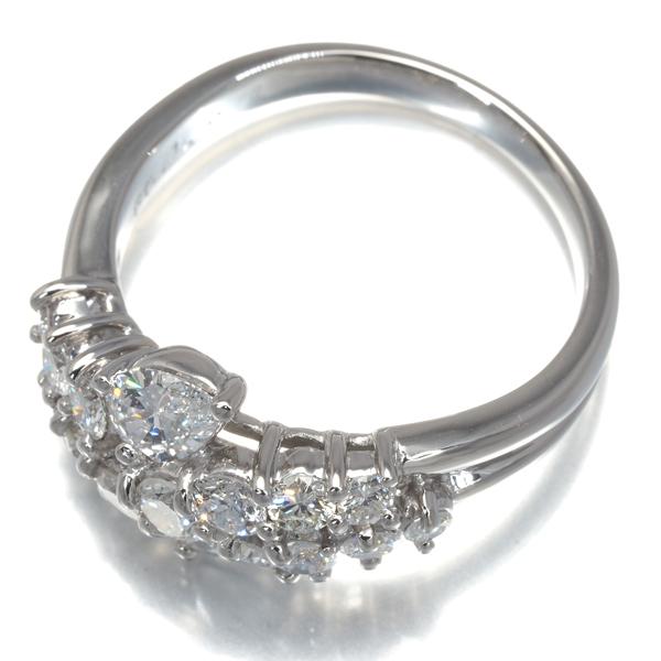 ダイヤ ダイヤモンド 1.30ct ペアシェイプ 2種カット リング Pt900  