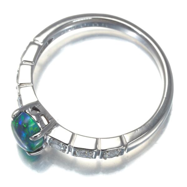 ブラックオパール 0.65ct ダイヤ ダイヤモンド 0.23ct クラシック 