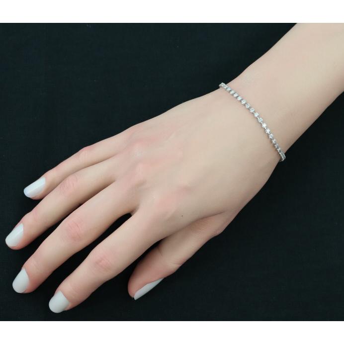 ダイヤ ダイヤモンド 2.00ct テニス ブレスレット Pt850 GENJ 大幅 
