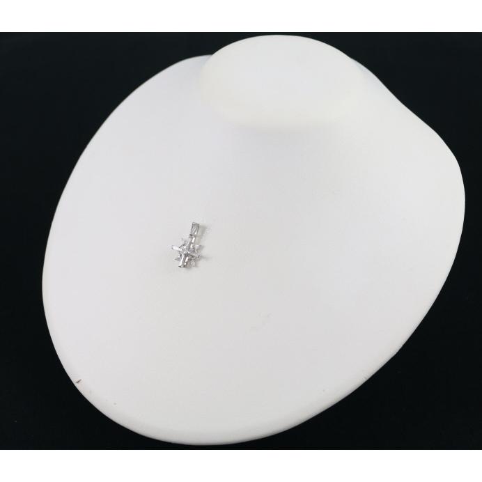 ダイヤ ダイヤモンド 0.68ct 3種カット クロスペンダントトップ K18WG  