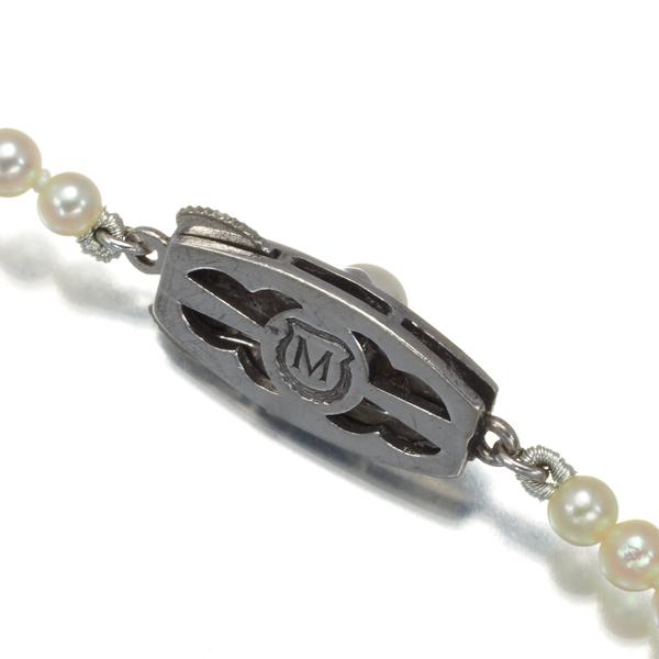 ミキモト ！シルバー　パールデザインネックレス　美品 MIKIMOTO ミキモト ネックレス パール 真珠 2.6-7.2mm