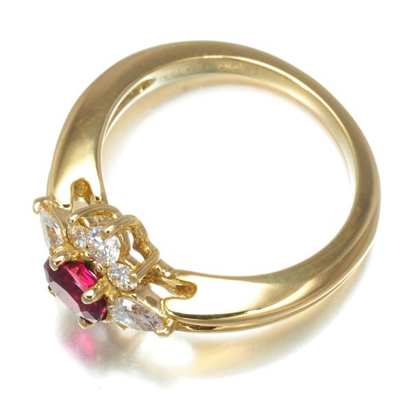 k18天然ルビー2.00ctダイヤモンド0.68ctリング
