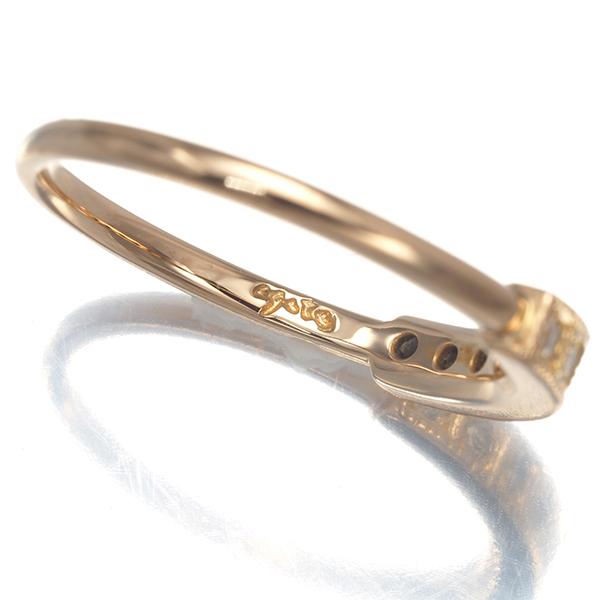 アガット リング ダイヤ ダイヤモンド 0.07ct 8号 K18PG 指輪 BLJ 