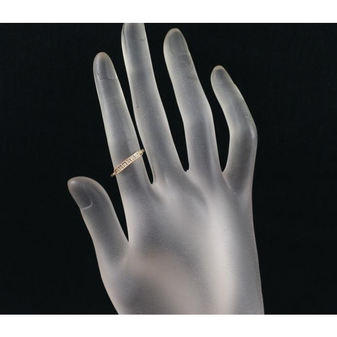 アガット リング ダイヤ ダイヤモンド 0.07ct 8号 K18PG 指輪 BLJ 