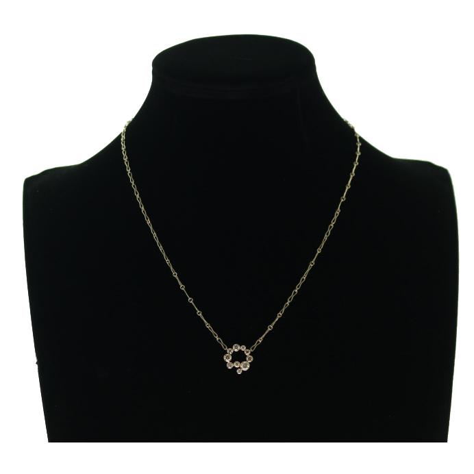 カシケイ ネックレス ブラウンダイヤ ダイヤモンド 0.65ct ベゼル  