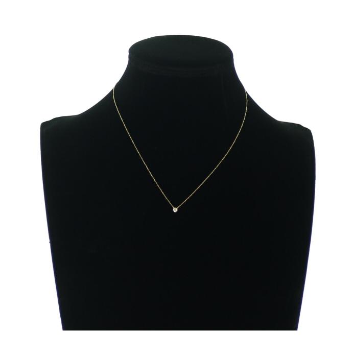 アーカー ネックレス ダイヤ ダイヤモンド ティア 一粒 K18YG BLJ  