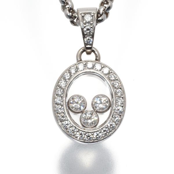 Chopard ショパール ネックレス ハッピーダイヤ ダイヤモンド K18WG  
