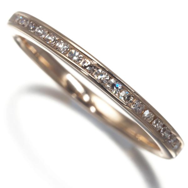 スワ リング ダイヤ ダイヤモンド レールセッティング シングルカット  