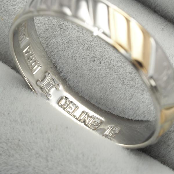 CELINE セリーヌ リング マカダム コンビカラー 12号 K18YG CELINE セリーヌ リング マカダム コンビカラー 12号 K18YG