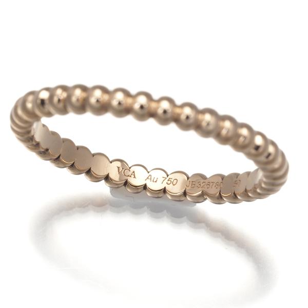 ヴァンクリーフ＆アーペル リング ペルレ スモール 50号 K18PG 保証書  