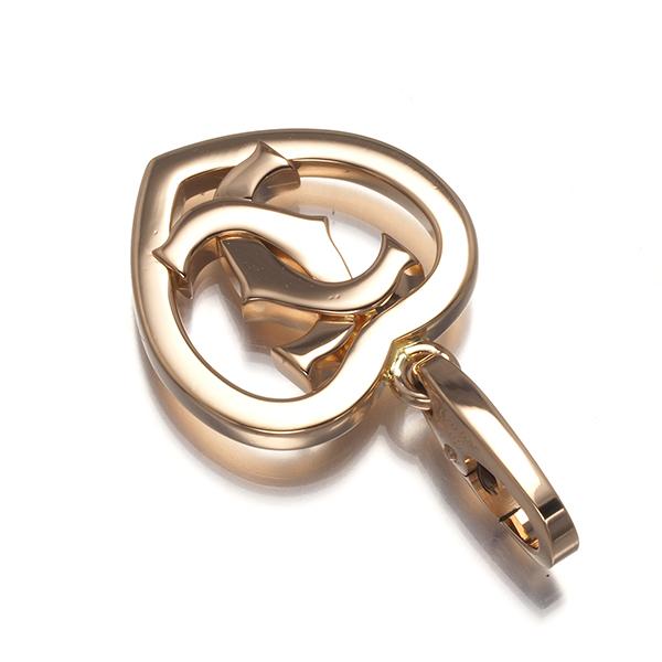 カルティエ 18K 2Cハート チャーム 18K 750WG カルティエ 2Cダブルハート チャーム 750(PG×WG) 5.1g A2679575