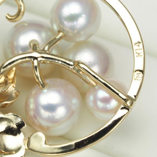 MIKIMOTO ミキモト ペンダントトップ パール 真珠 5.0-6.5mm リーフ  