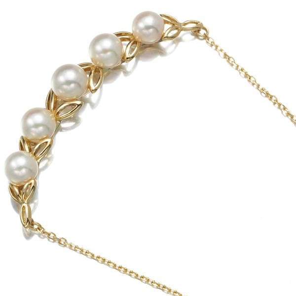 MIKIMOTO ミキモト ネックレス パール 真珠 5.7-6.2mm 5P K18YG BLJ  