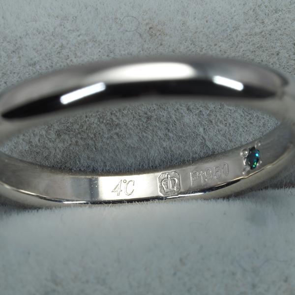 4℃ リング ダイヤ ダイヤモンド 5P 6.5号 Pt950 指輪 BLJ : グリーバー  