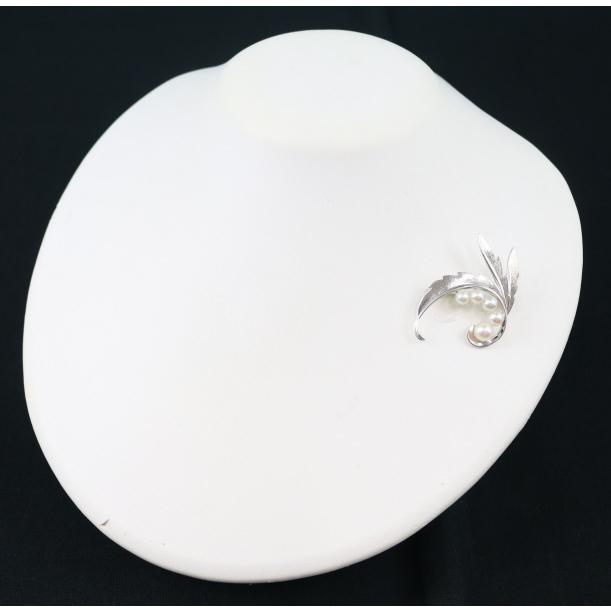MIKIMOTO ミキモト ブローチ パール 真珠 4.5-6.2mm リーフ MIKIMOTO ミキモト ブローチ パール 真珠 4.5-6.2mm リーフ