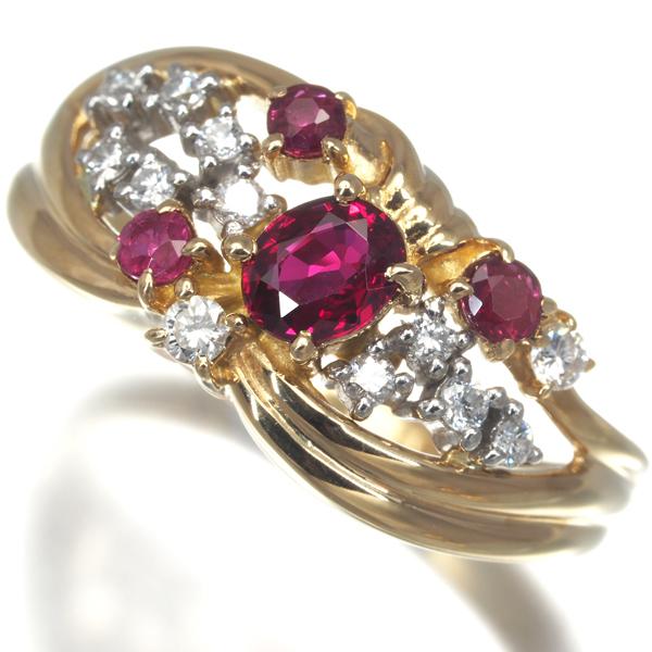 TASAKI タサキ リング ルビー 0.31ct ダイヤ ダイヤモンド 0.15