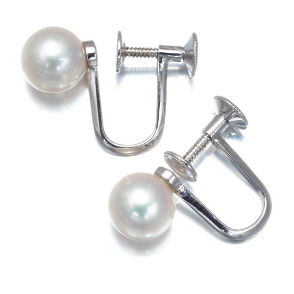 MIKIMOTO ミキモト イヤリング パール 真珠 7.4mm シルバー BLJ 