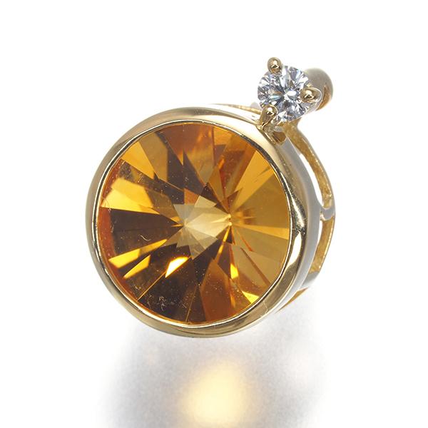 GSTV ペンダントトップ シトリン 2.00ct ダイヤ ダイヤモンド