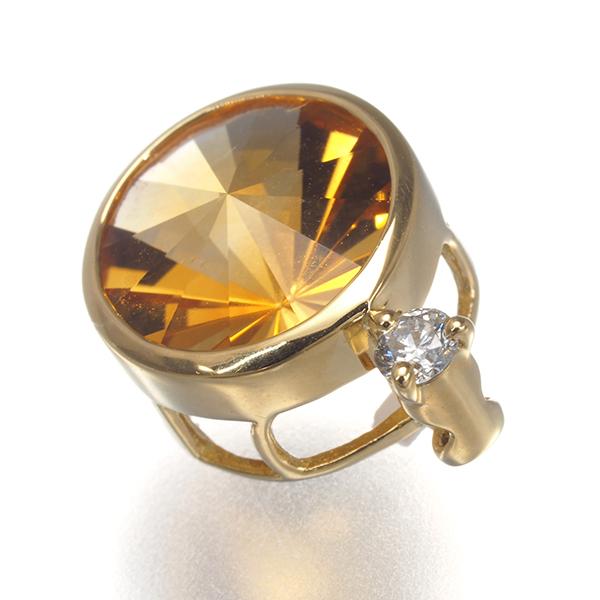 GSTV ペンダントトップ シトリン 2.00ct ダイヤ ダイヤモンド