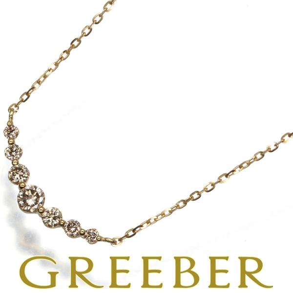 4℃ カナル4℃ ネックレス ブラウンダイヤ ダイヤモンド カーブライン  