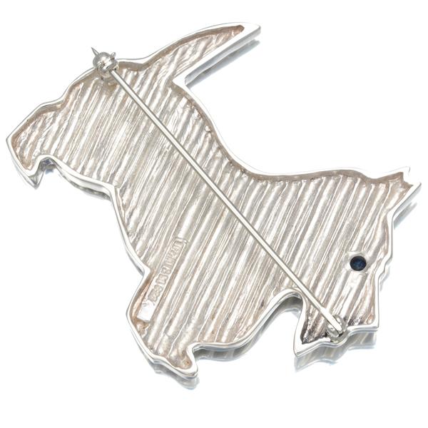 レア品 ティファニー ブローチ サファイア イヌ アニマル